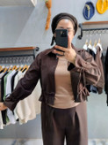 کت کراپ عروسکی لینن
